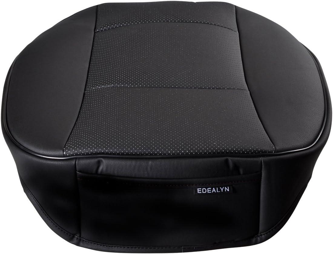 Ultra-Luxury PU Leather Car Seat Protection Cover Car Seat Cover for Most Four-Door Sedan&SUV,Single Seat Cover Without Backrest 1PCS (W 20.8× D 21× T 0.2inch) (3D-Beige)