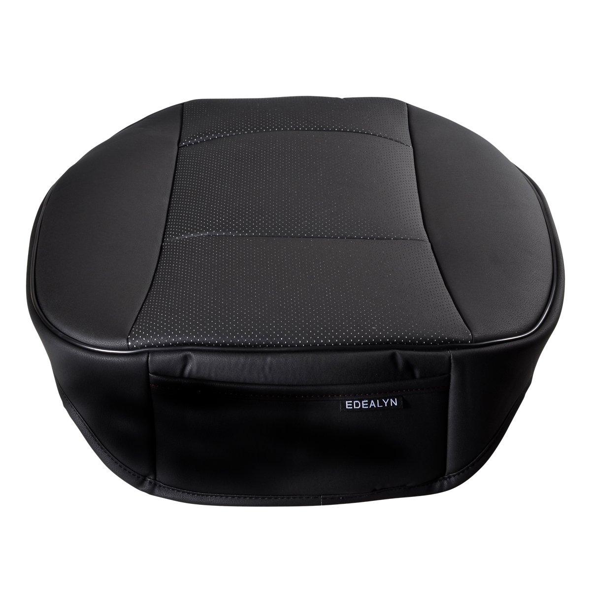 Ultra-Luxury PU Leather Car Seat Protection Cover Car Seat Cover for Most Four-Door Sedan&SUV,Single Seat Cover Without Backrest 1PCS (W 20.8× D 21× T 0.2inch) (3D-Beige)