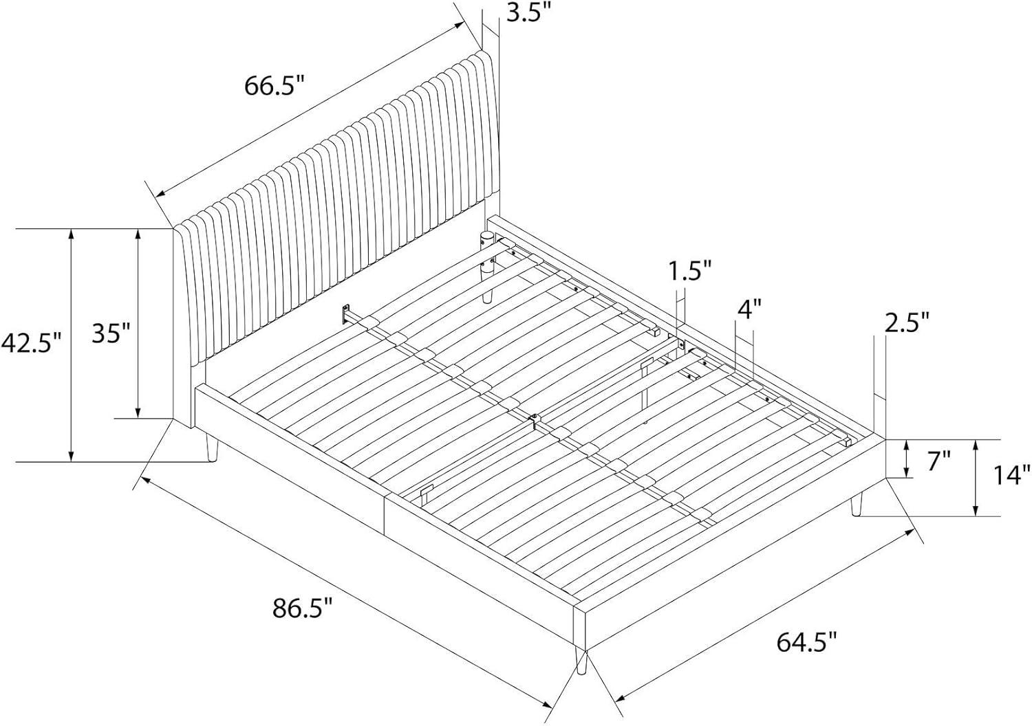 Daphne Upholstered Platform Bed