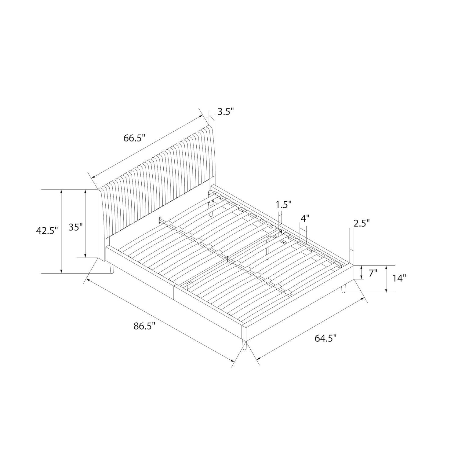 Daphne Upholstered Platform Bed