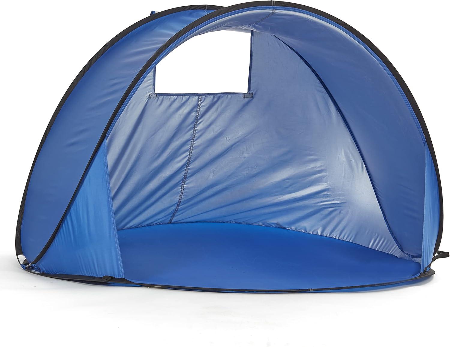 Blue 5' x 5' Pop-Up Beach Sun Shade Tent with Carry Bag