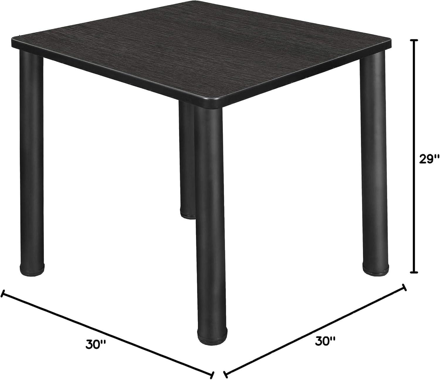 Regency  Kee 30in. Square Breakroom Table - Ash Grey & Black