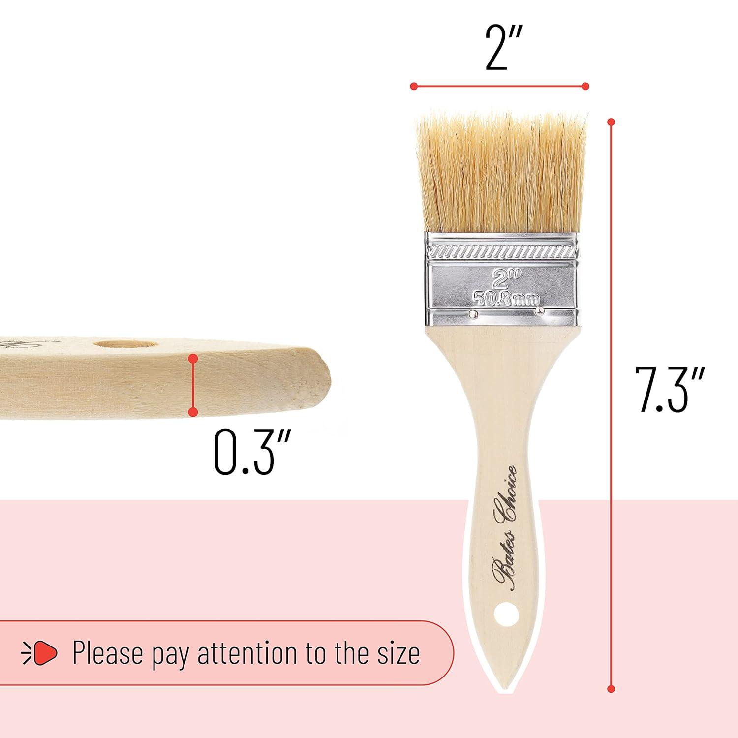 Bates- Chip Paint Brushes, 2 Inch, 9 Pack, Chip Brush, Brushes for Painting, Paint Brushes, 2 Inch Paint Brush, Stain Brushes for Wood, Natural Bristle Paint Brush, Chip Paint Brushes for Paint