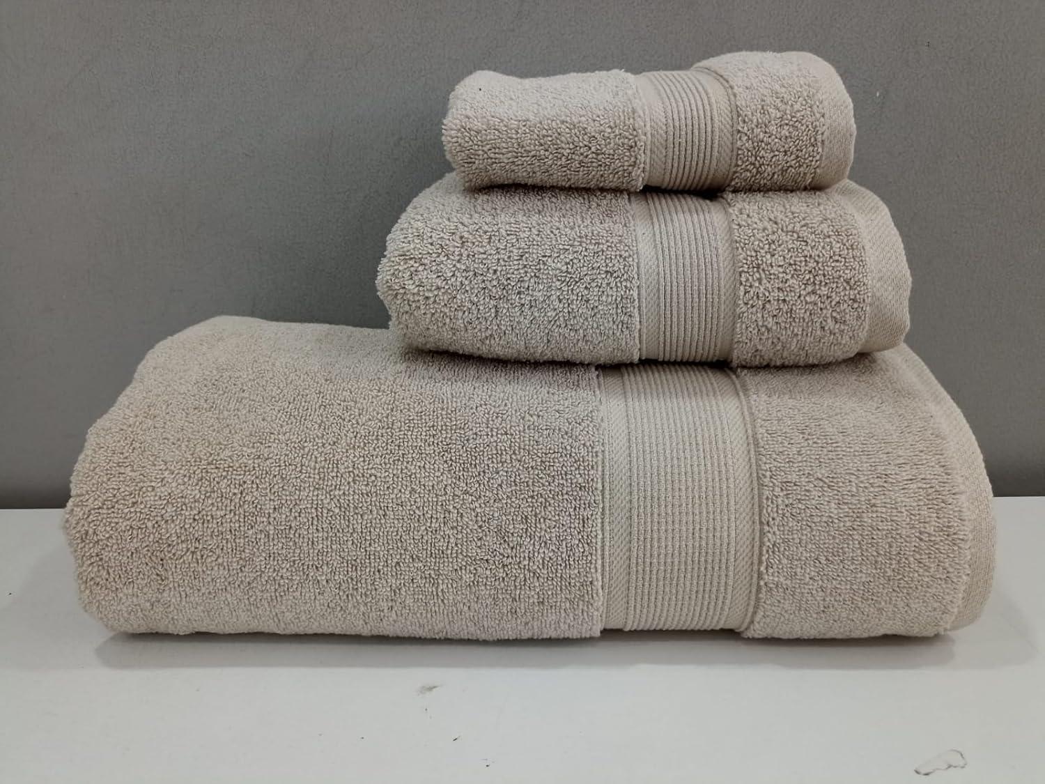 6-Piece Fade Resistant Bath towel, Hand and Washcloth Set - Cotton, Black