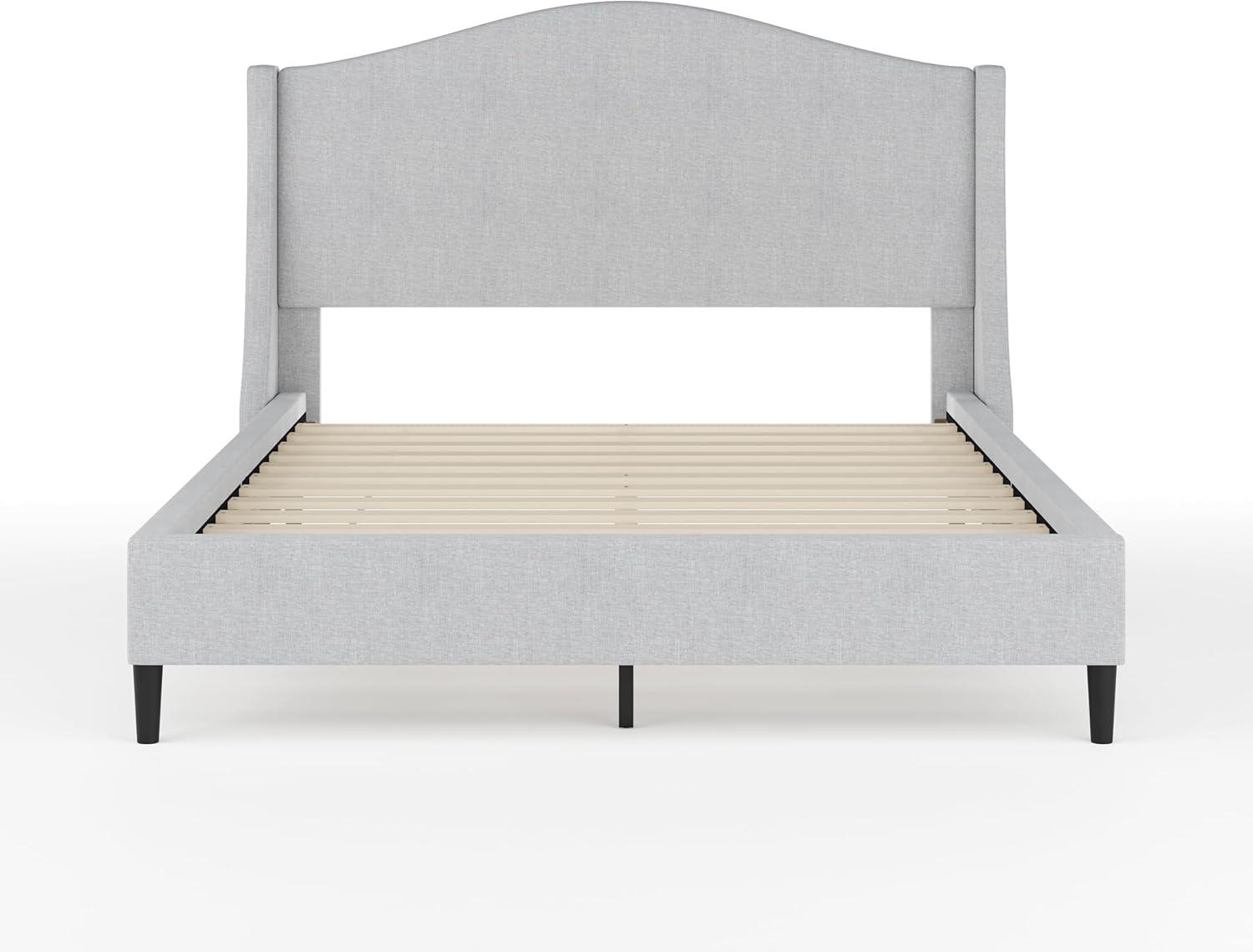 Martha Stewart Martha Stewart Amelia Upholstered Platform Bed With Curved Headboard