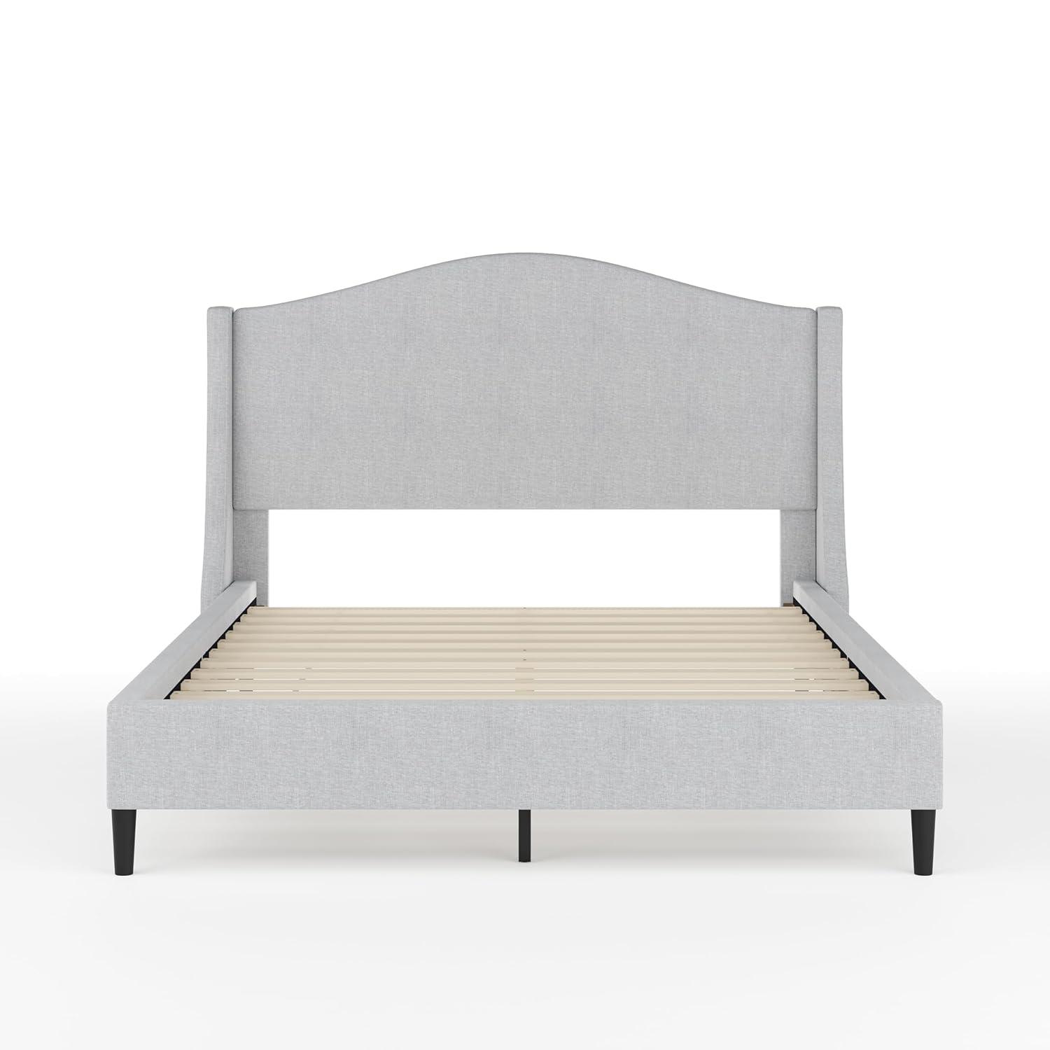 Martha Stewart Martha Stewart Amelia Upholstered Platform Bed With Curved Headboard