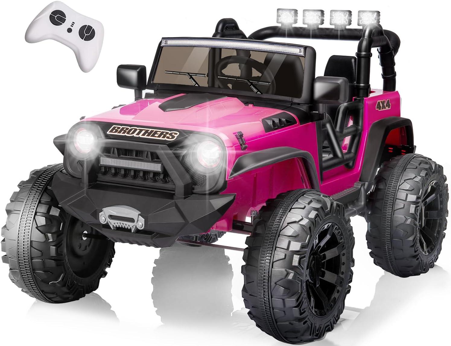 24V Pink 2-Seater Ride-On SUV with Remote Control