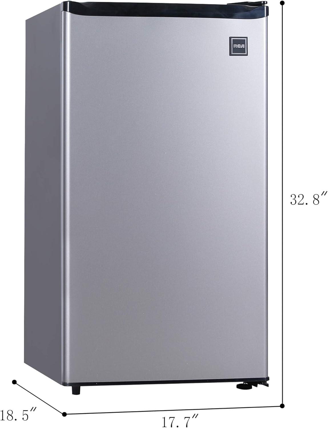 Compact Stainless Steel Smart Mini Refrigerator with Freezer Compartment