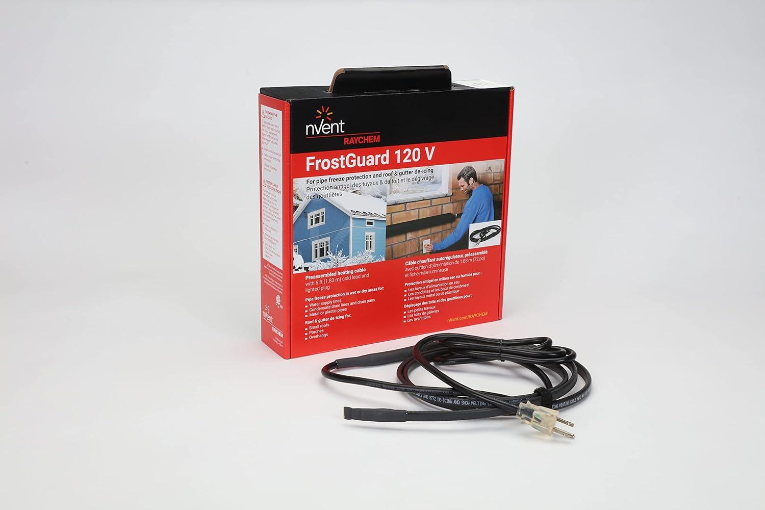 nVent Raychem Black 12 ft FrostGuard Pipe Freeze Protection Cable