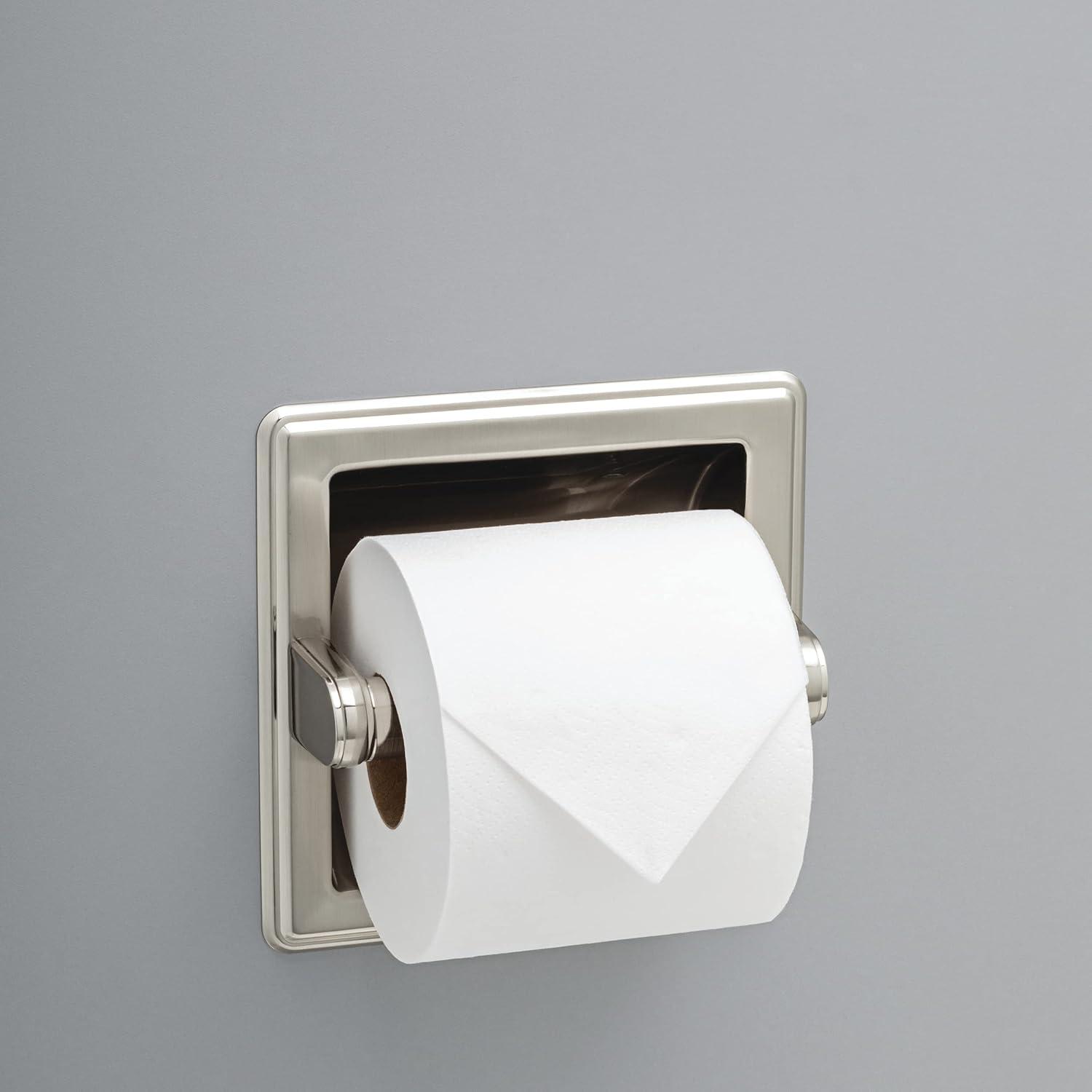 Delta Faucet 45072 Commercial Recessed Spring Rod Tissue Holder - Nickel