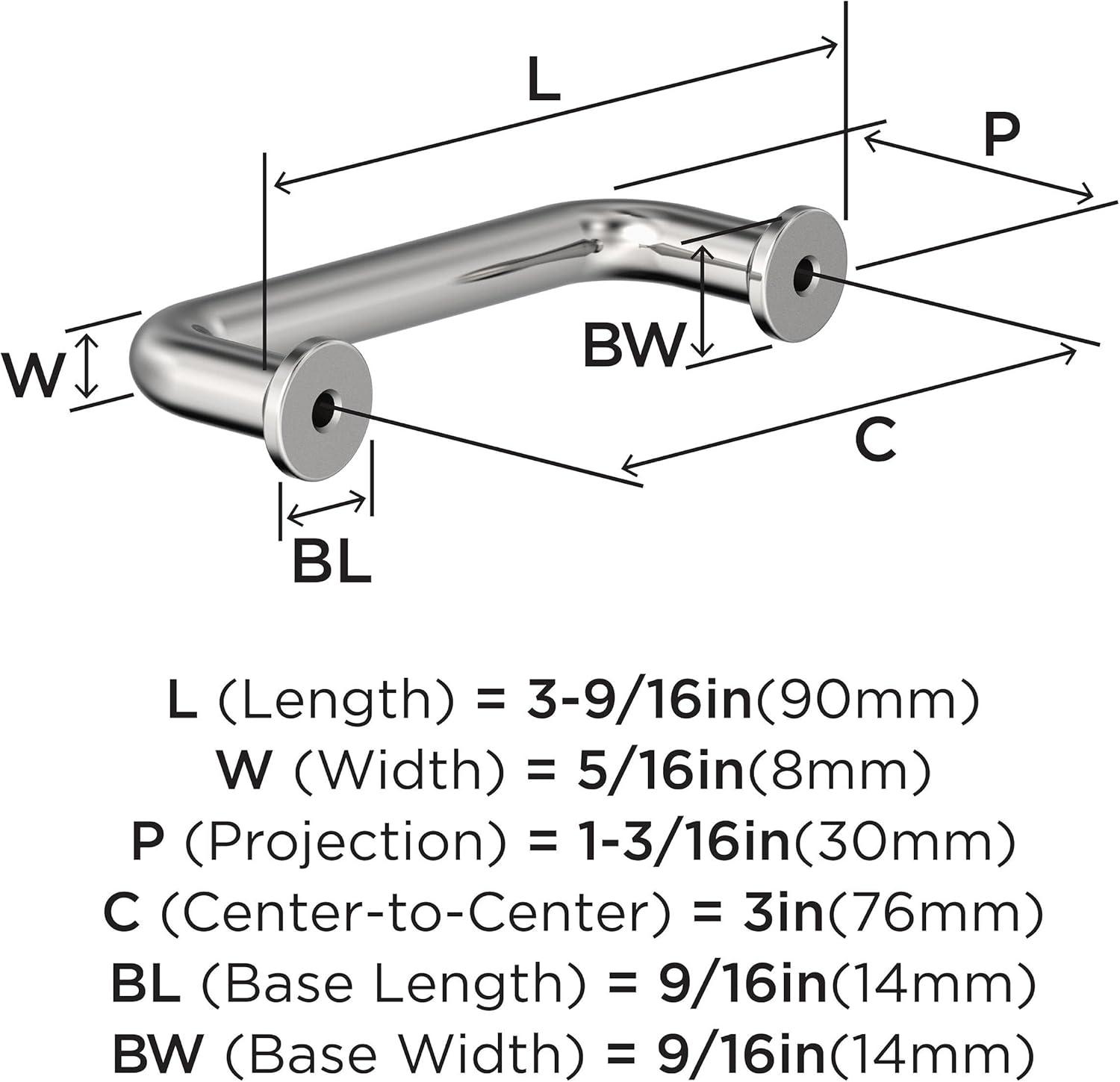 Factor 3 in (76 mm) Center-to-Center Cabinet Pull