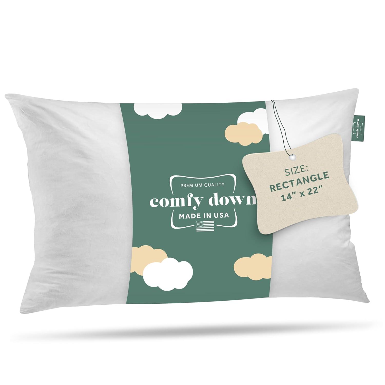 ComfyDown ComfyDown 95% Feather 5% Down Rectangle Decorative Pillow Insert Sham Stuffer