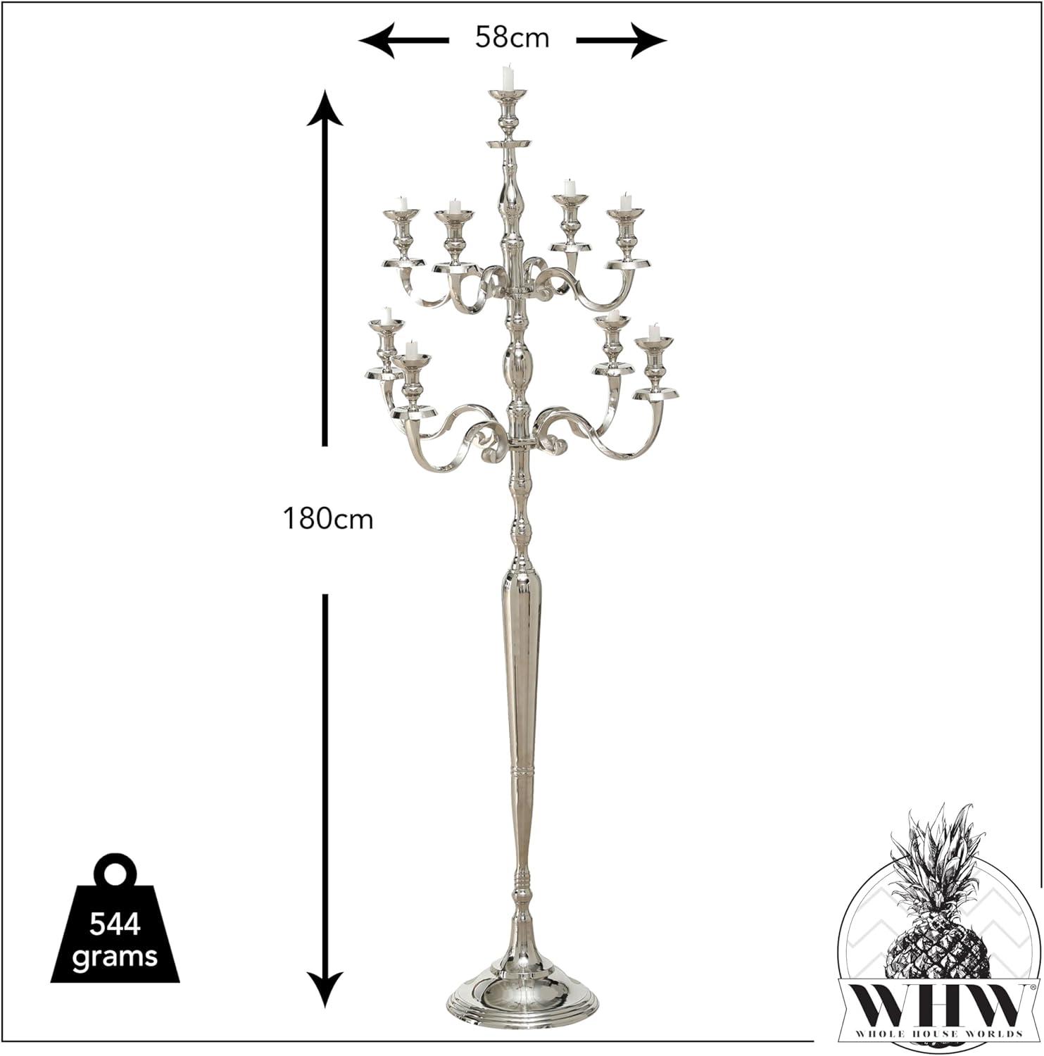 Tall Nine Taper Candelabra, 71 Inches