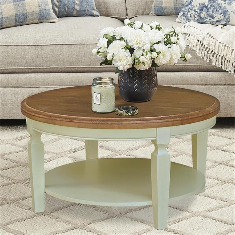 International Concepts Vista Solid Wood Round Coffee Table