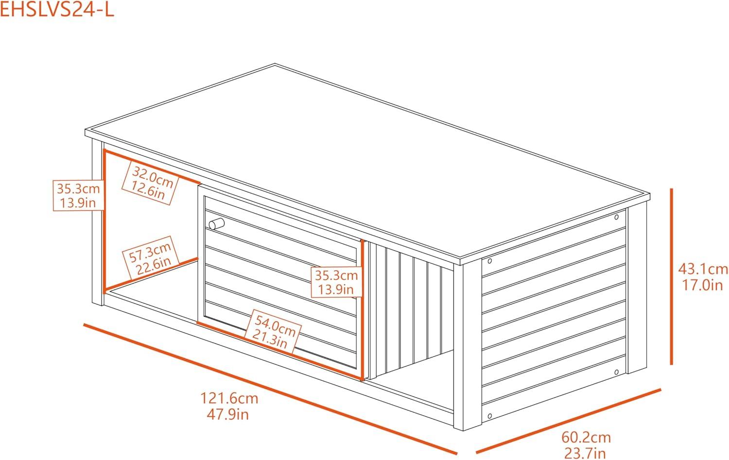 New Age Pet® ECOFLEX® 48-Inch Versa Stand, Grey - Moisture-Resistant Wood Plastic Composite Storage for Pet Bedding, Food, Toys