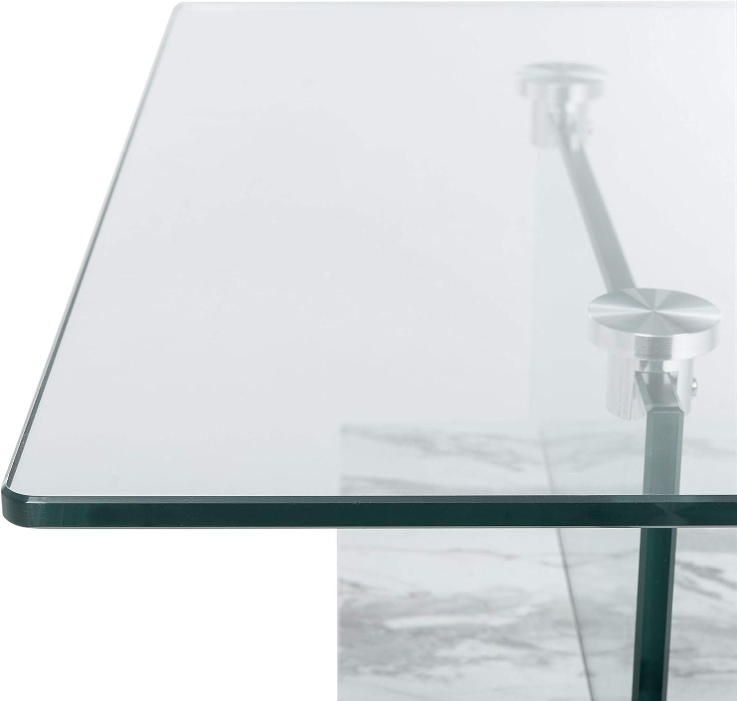 Kayley Coffee Table - Glass/White - Safavieh