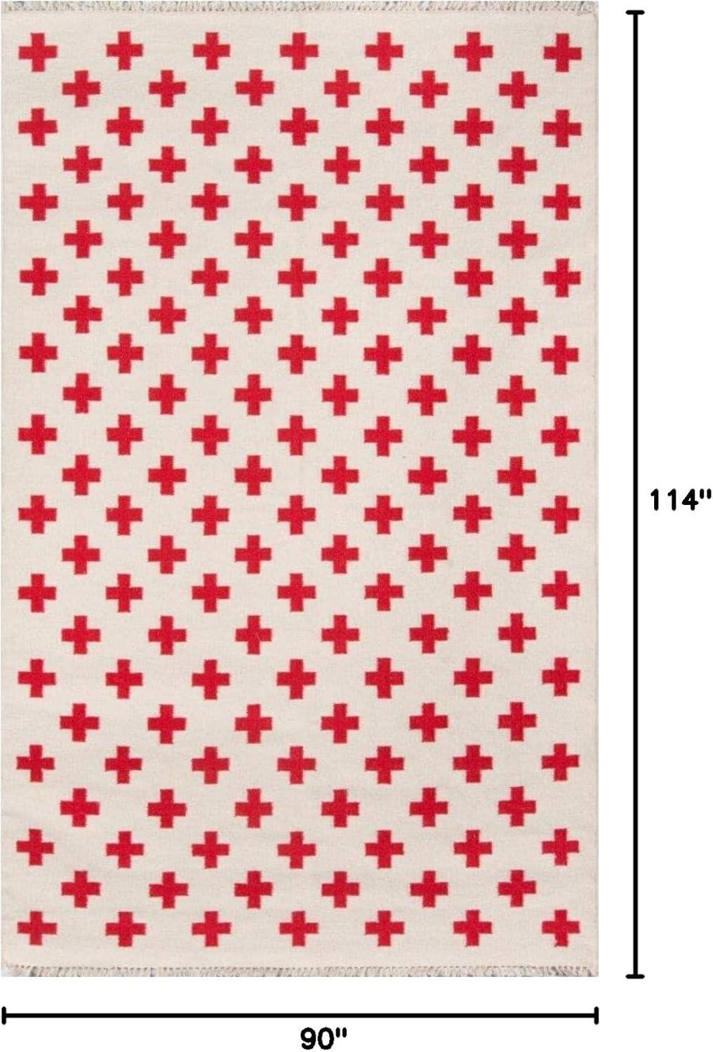 Topanga Geometric Handwoven Wool Gray/White Area Rug