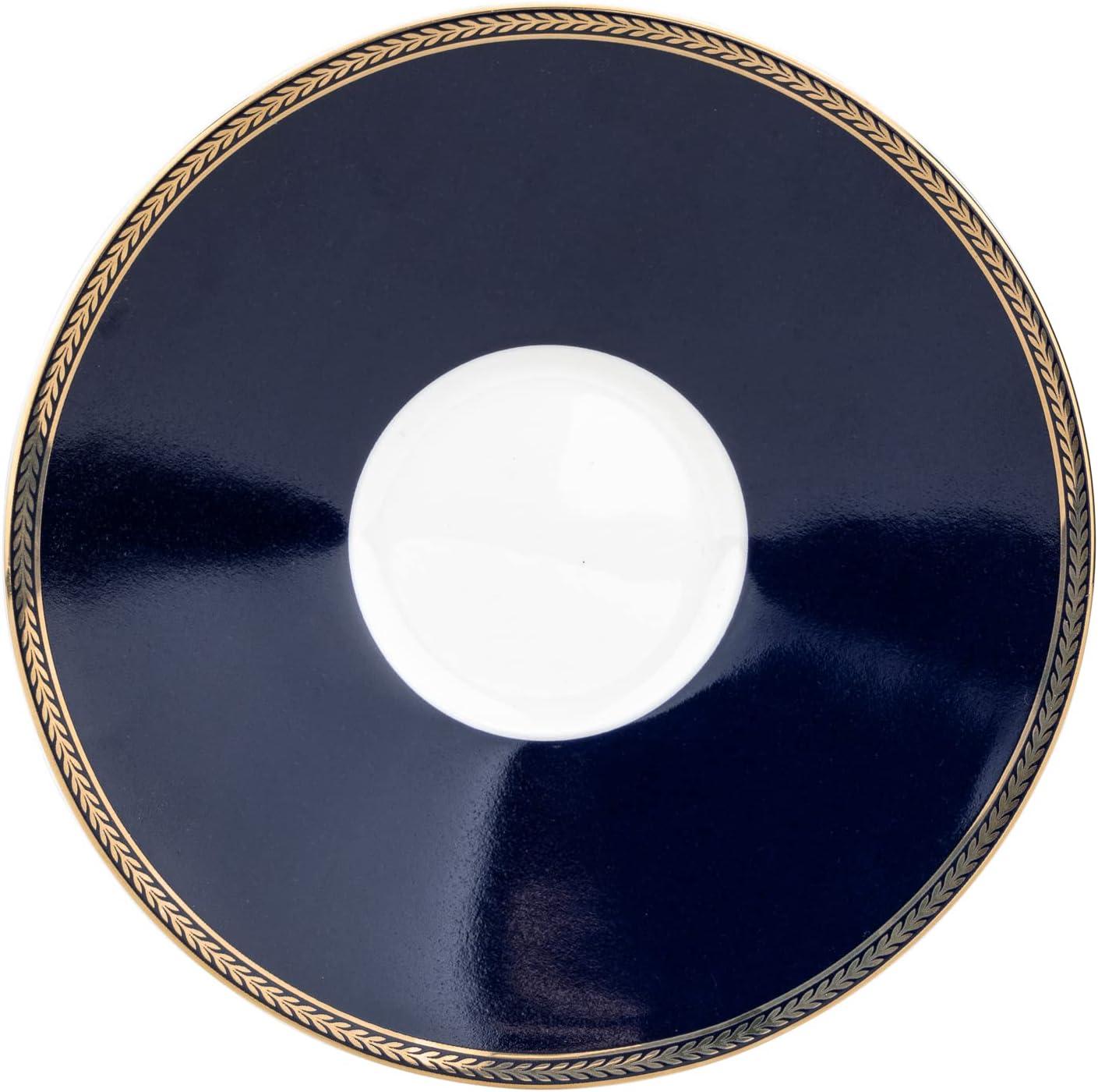 Victoria Bella WR-TSB-2 Bone China Porcelain 2 Tea Cups & 2 Saucers, Tea Pair, Dinnerware Set, Service for 2. Renaissance Gold