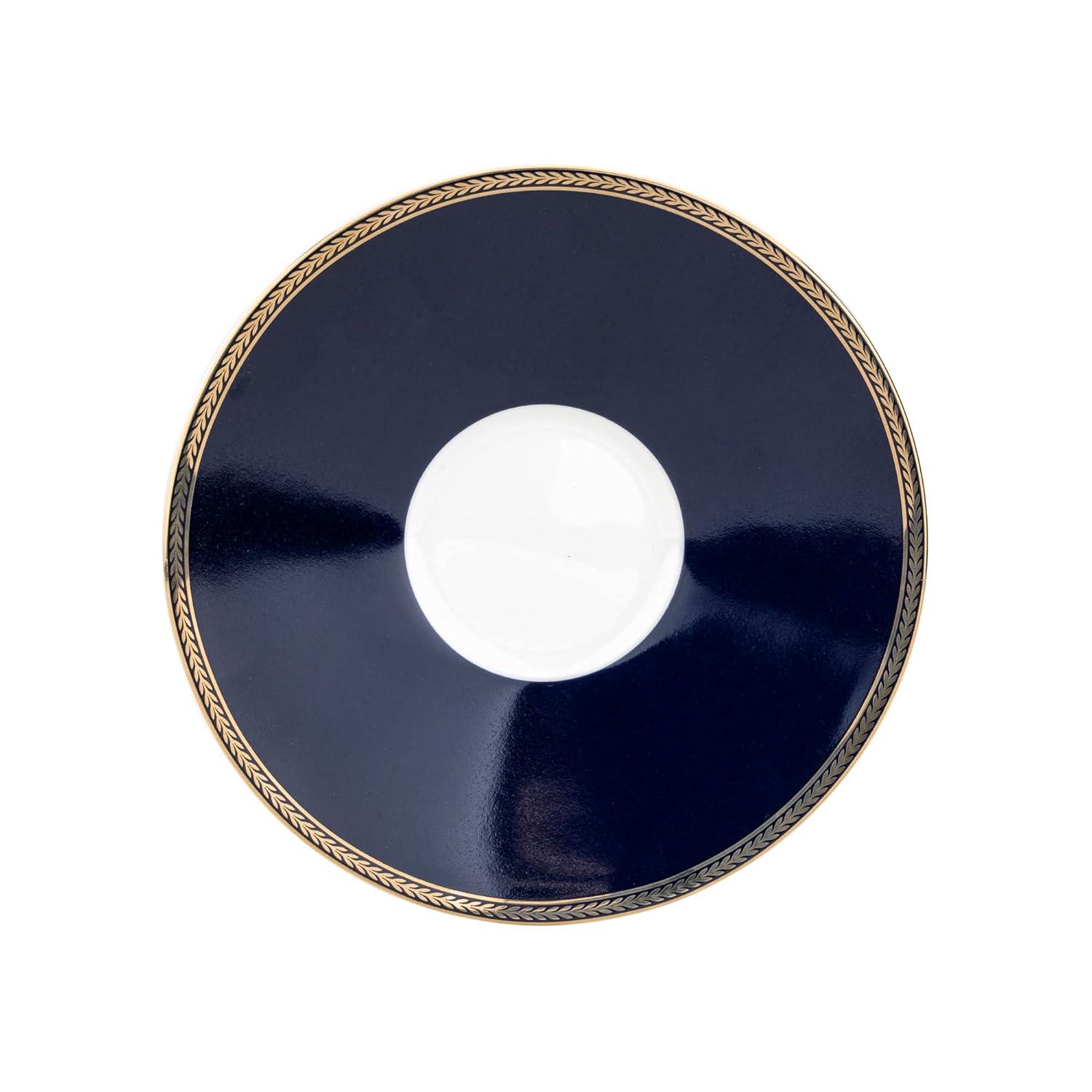 Victoria Bella WR-TSB-2 Bone China Porcelain 2 Tea Cups & 2 Saucers, Tea Pair, Dinnerware Set, Service for 2. Renaissance Gold