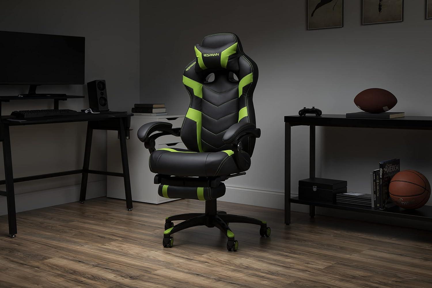 Respawn RESPAWN 110 Pro Gaming Chair - Gaming Chair with Footrest, Reclining Gaming Chair, Video Gaming Computer Desk Chair, Adjustable Desk Chair, Gaming Chairs For Adults With Headrest Pillow