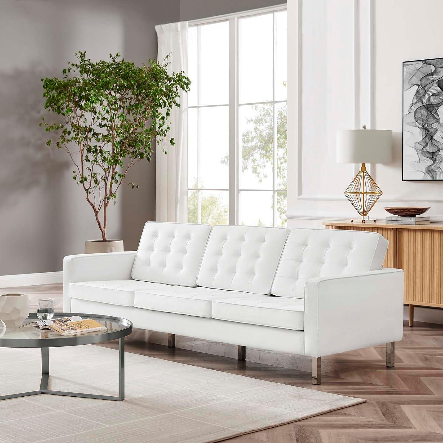 Modway Loft Tufted Vegan Leather Sofa by Modway