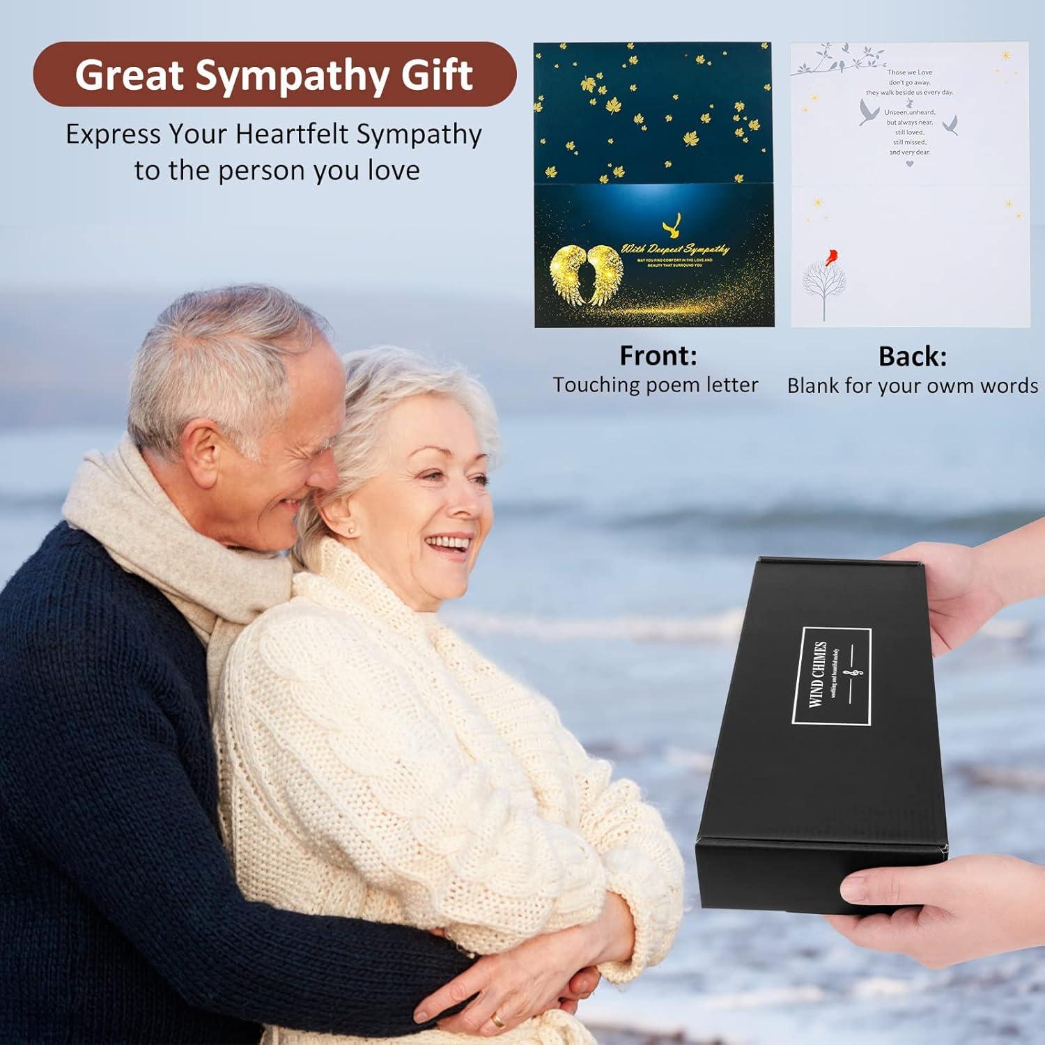 Sympathy Gifts for Loss of Loved One 32" Memorial Wind Chimes for Loss of Loved One Bereavement Condolence Gifts Sympathy Windchimes Memory Wind Chime with Memorial Card