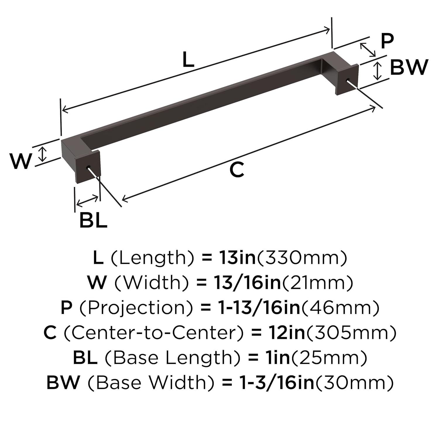 Appoint 12" Center to Center Appliance Pull
