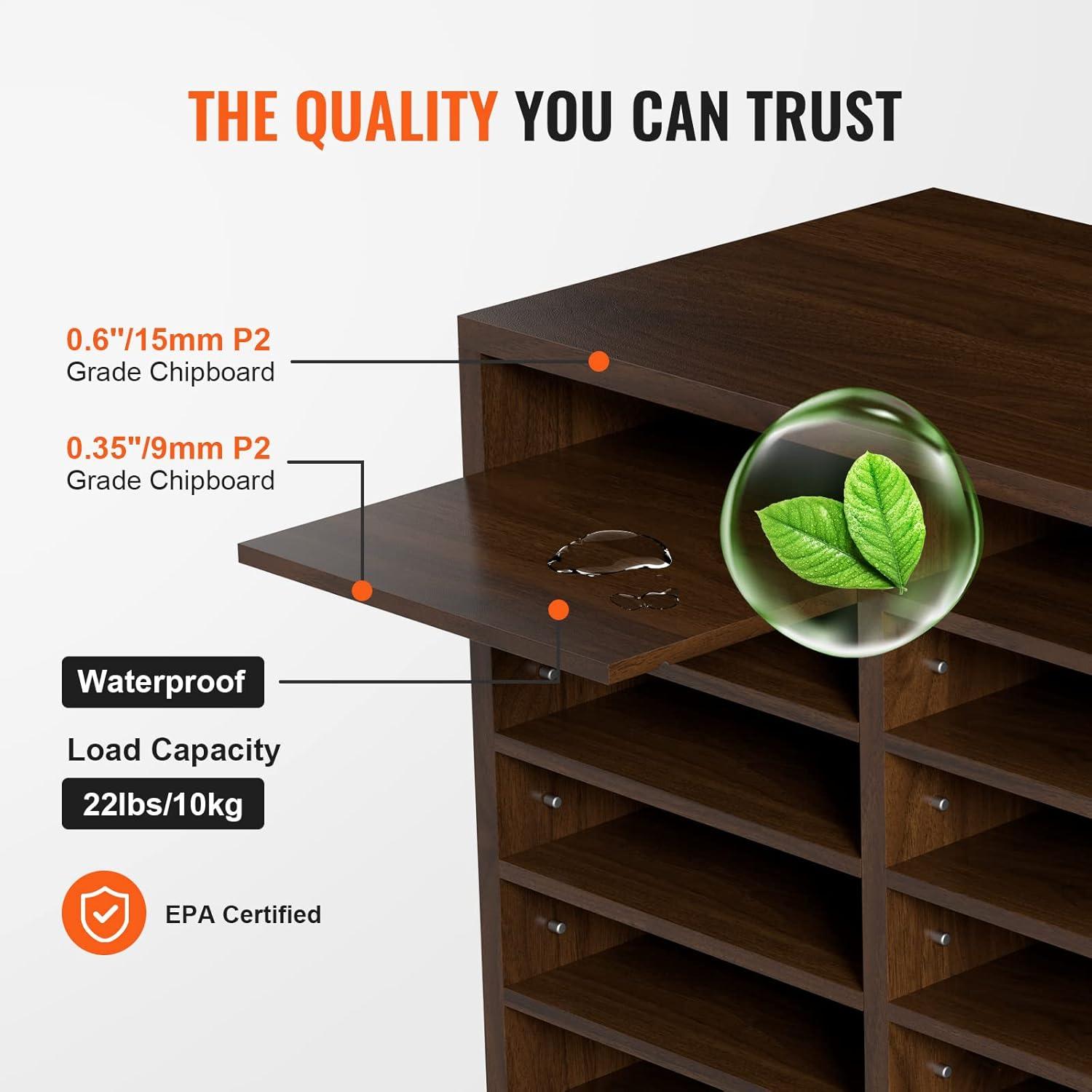 VEVOR VEVOR Manufactured Wood 12 Compartment Mailroom Table Accessory