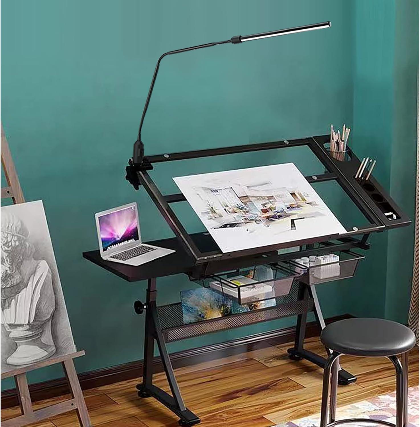 Realspace™ LED Gooseneck Lamp, Adjustable, 22-1/2"H, Black