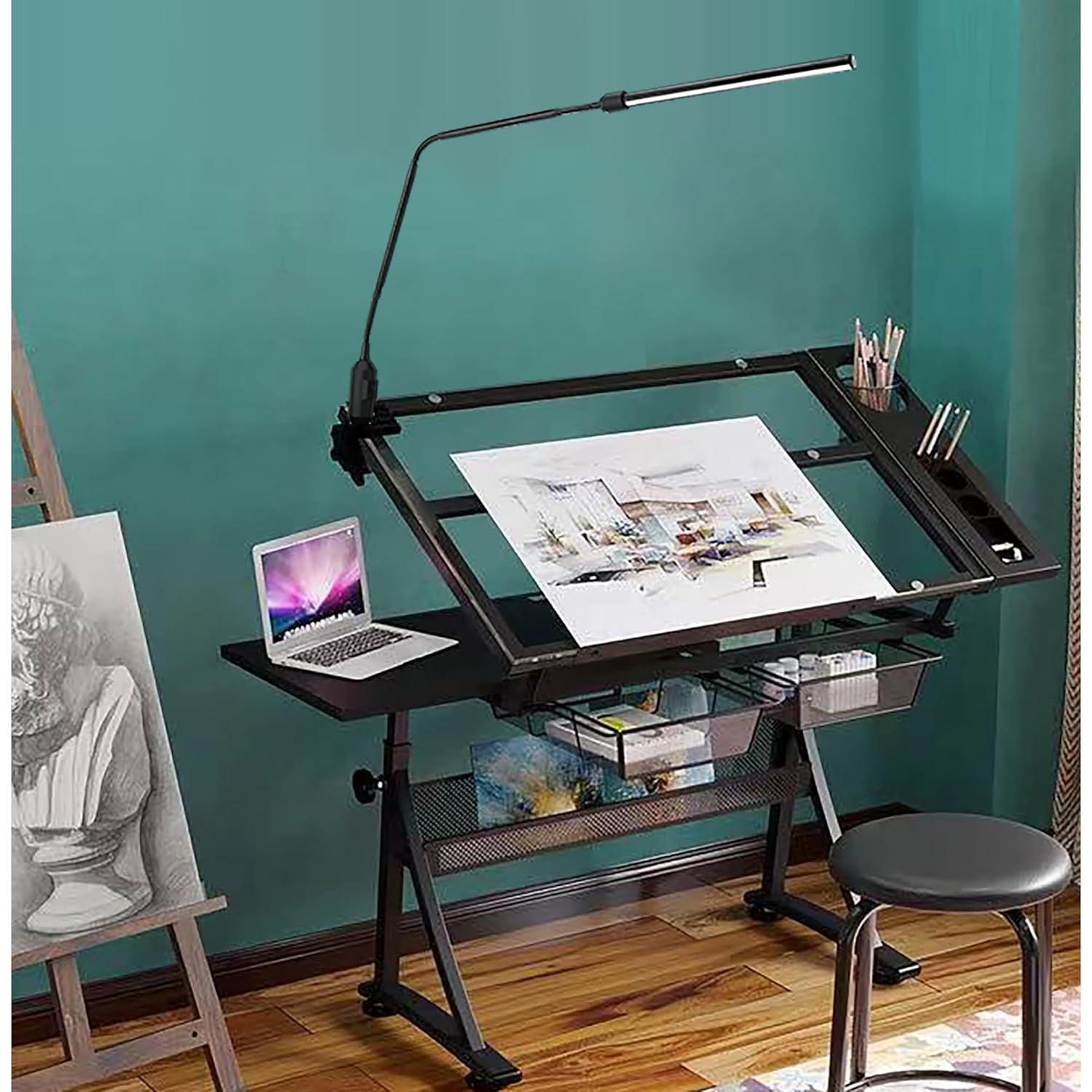 Realspace™ LED Gooseneck Lamp, Adjustable, 22-1/2"H, Black
