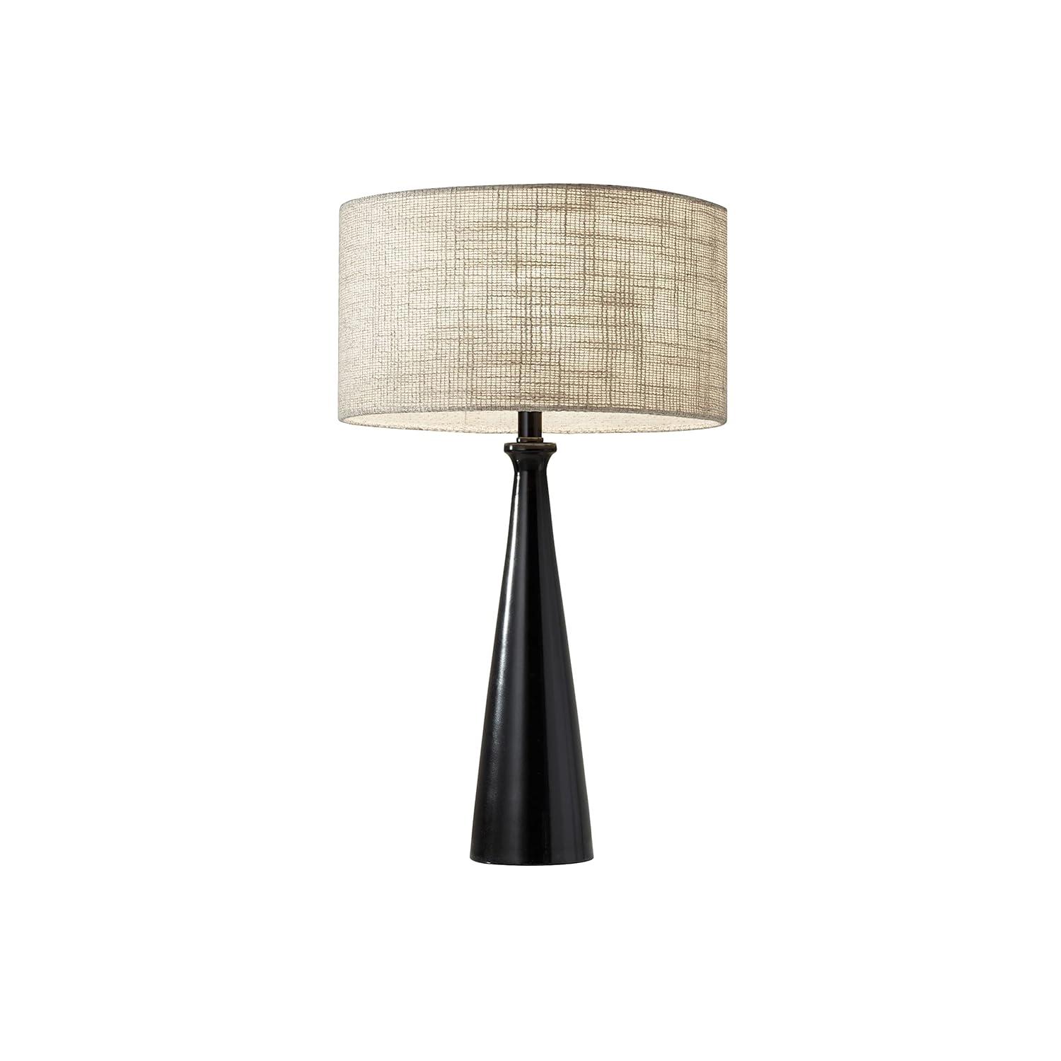 Adesso 1517-01 Linda 21.5" Table Lamp, Black, Smart Outlet Compatible