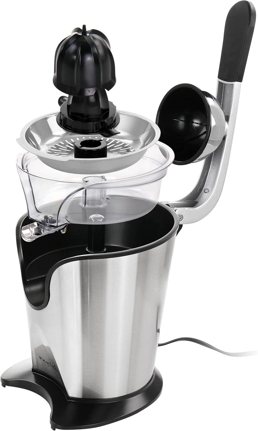 MegaChef Stainless Steel Electric Citrus Juicer with Handle