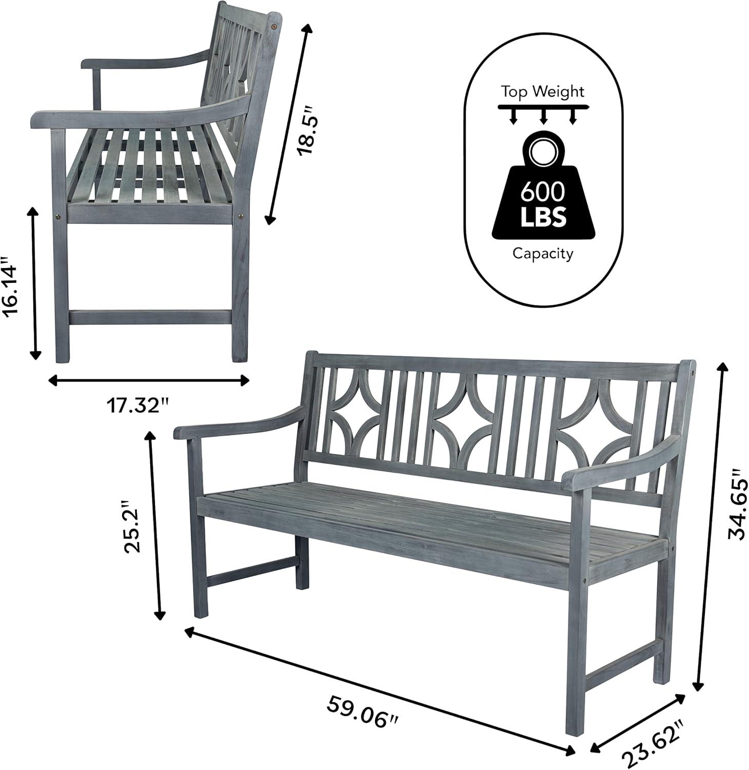 Red Barrel Studio® Babson Acacia Outdoor Bench
