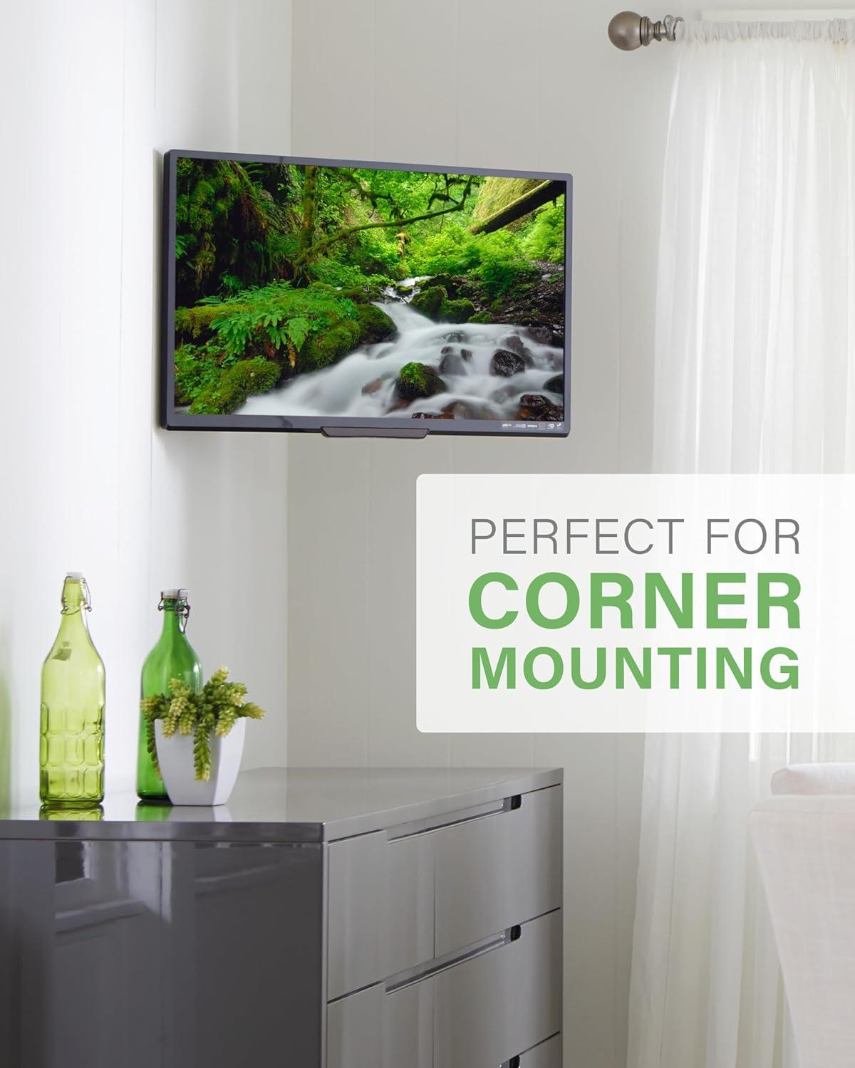 Black Full-Motion Wall TV Mount for 19-40 Inch Screens