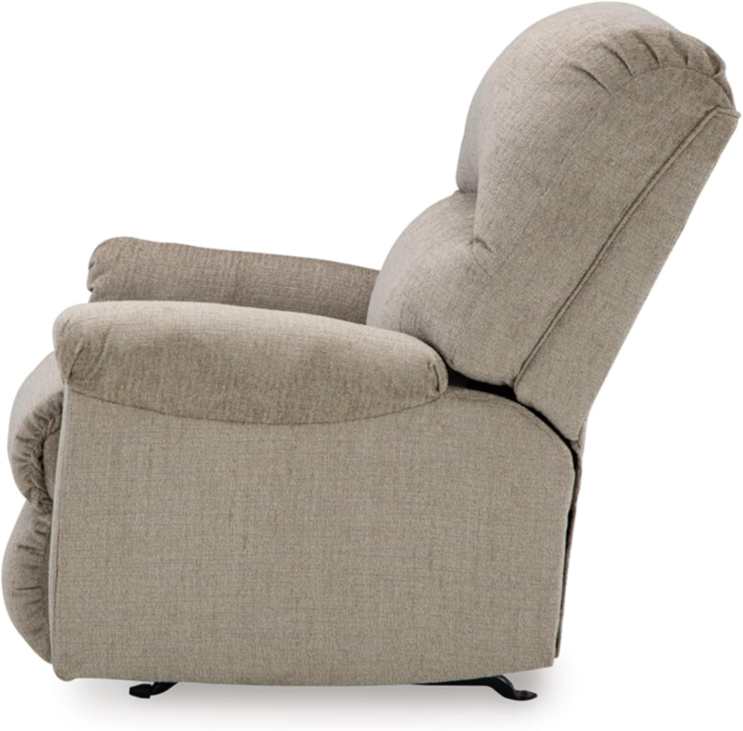 Taupe Metal Frame Ultra-Soft Upholstery Rocker Recliner