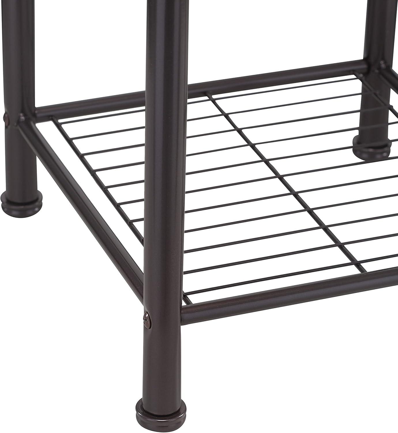 Organize It All Free Standing 4 Tier Shelf Bathroom Storage Tower Oil Rubbed Bronze