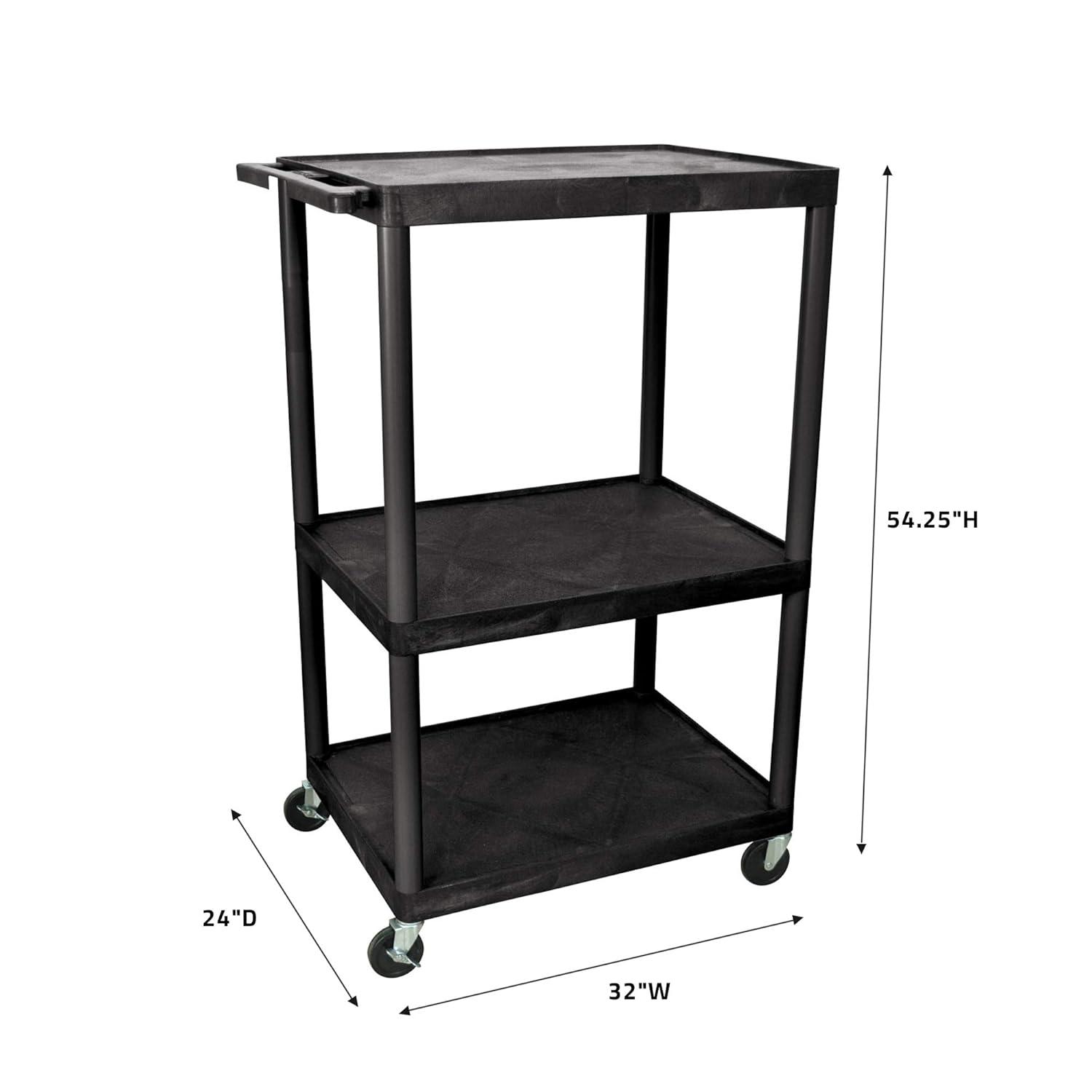 LP Carts Series High Open Shelf AV Cart