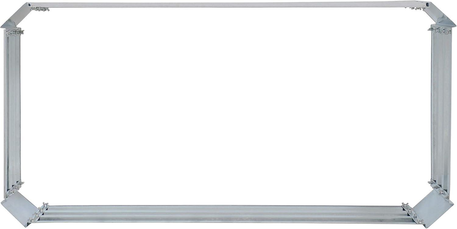 Sunnydaze Raised Corrugated Galvanized Steel Rectangle Garden Beds for Plants, Vegetables, and Flowers - 48" L x 11.75" H - Silver - 2pc