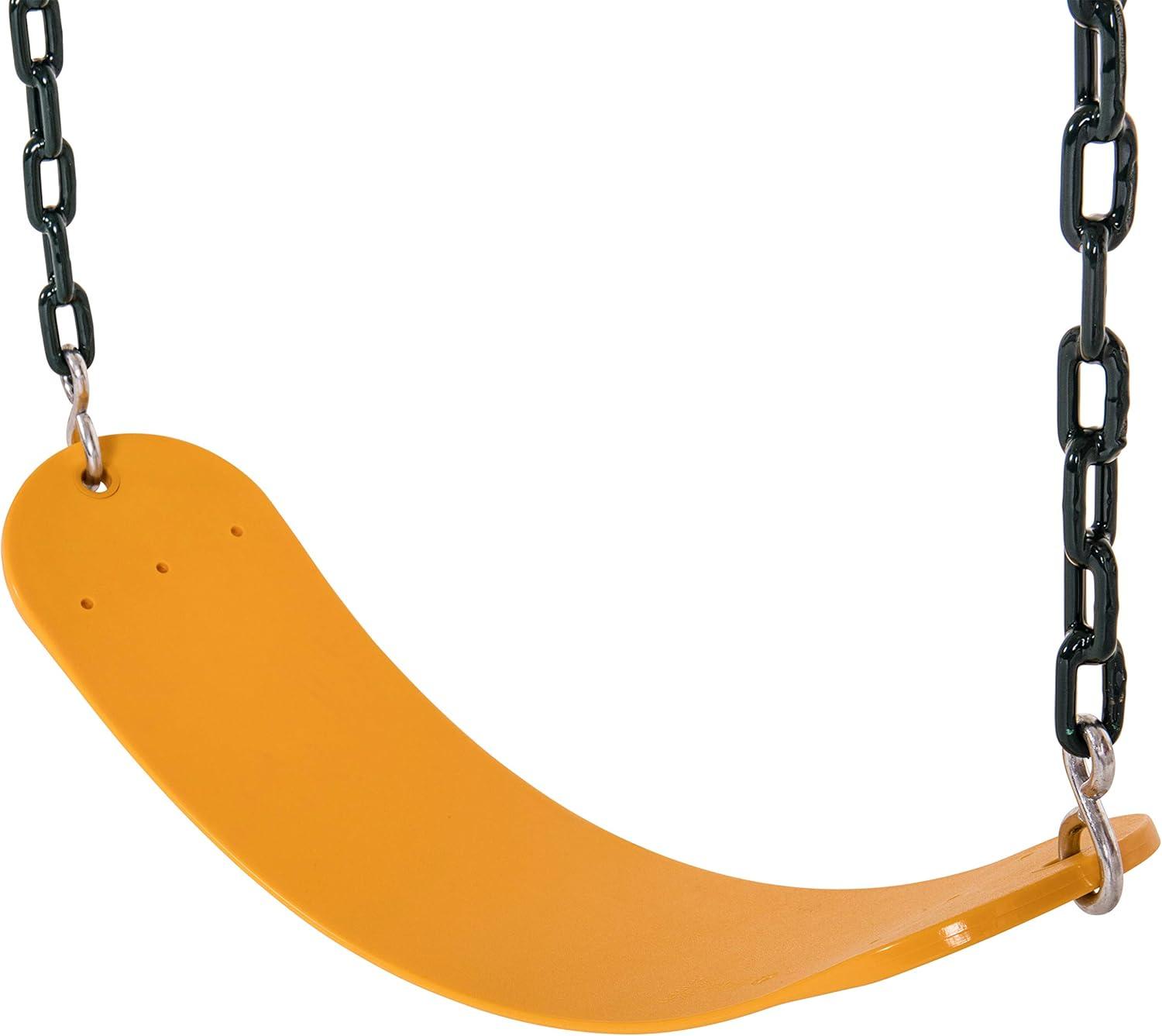 Jack and June Yellow Belt Playset Swing with 80” Chains Made for 5’ and 6’ Deck Height