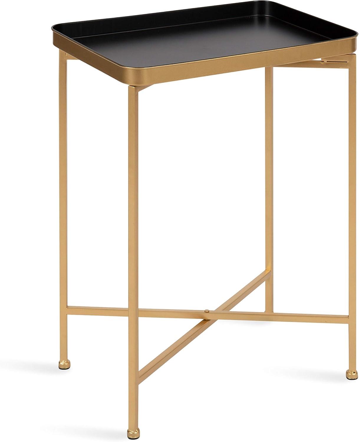 Kate and Laurel Celia Metal Tray Accent Table