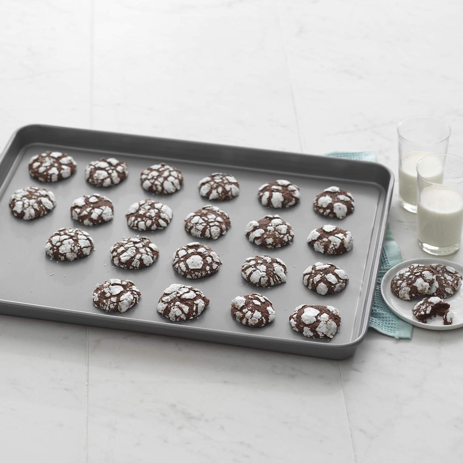 GoodCook Dishwasher Safe Nonstick Steel XL Cookie Sheet, 15'' x 21'', Gray,1 Pack