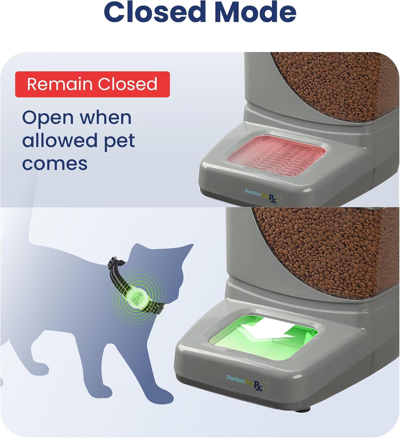 PortionPro Rx Automatic Pet Feeder with Active RFID Technology - Prevents Food Stealing, Perfect for Prescription Diets, Schedules Meals for Multiple Pets (Cats & Dogs)