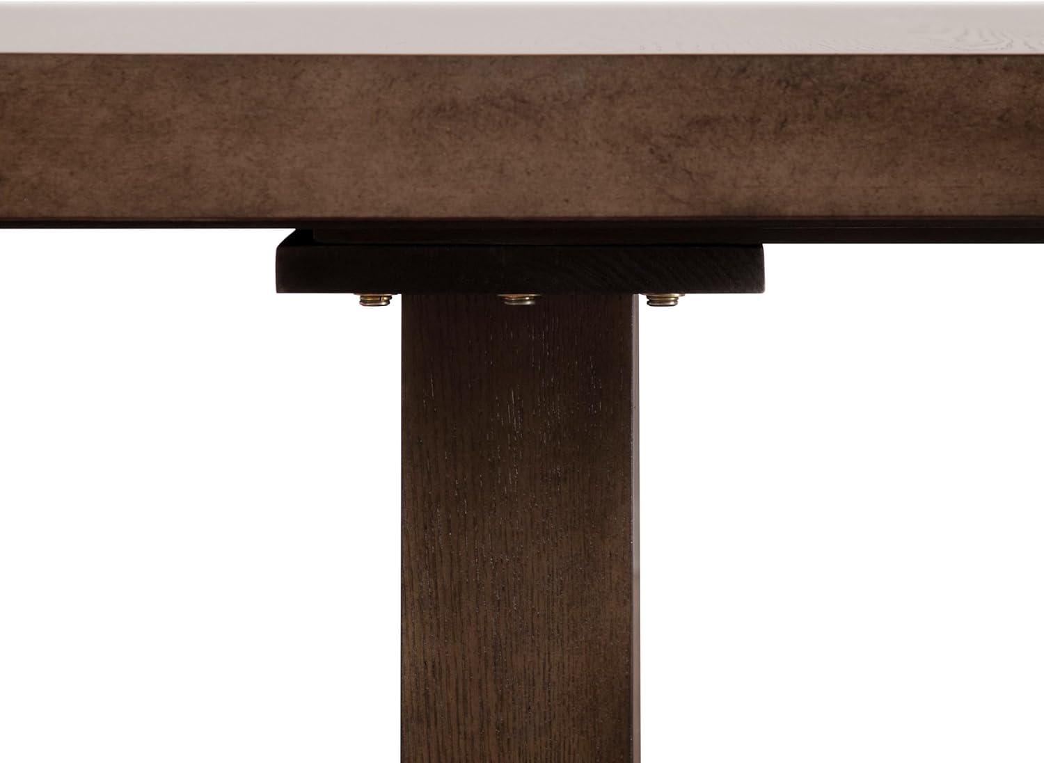 Goddard Dark Walnut Solid Wood Extendable Dining Table, 108-inch