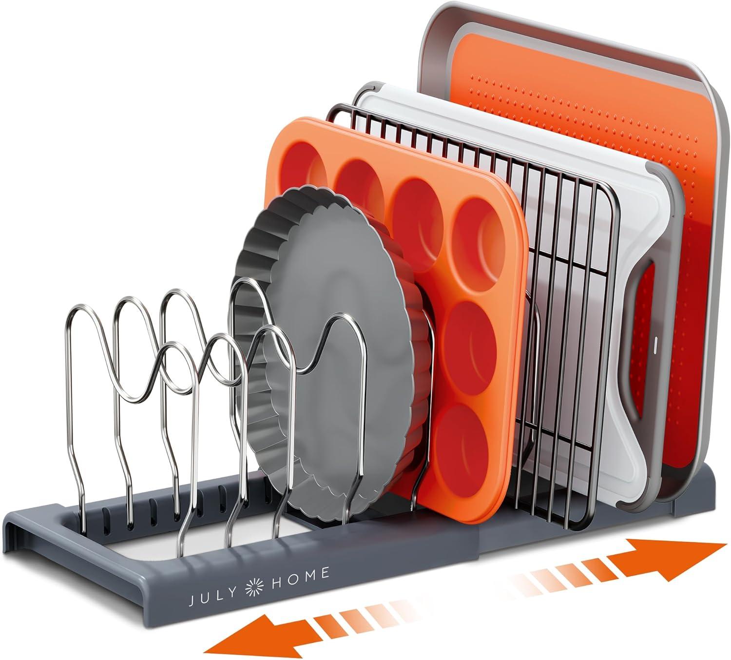 July Home Expandable Pot and Pan Organizer Rack