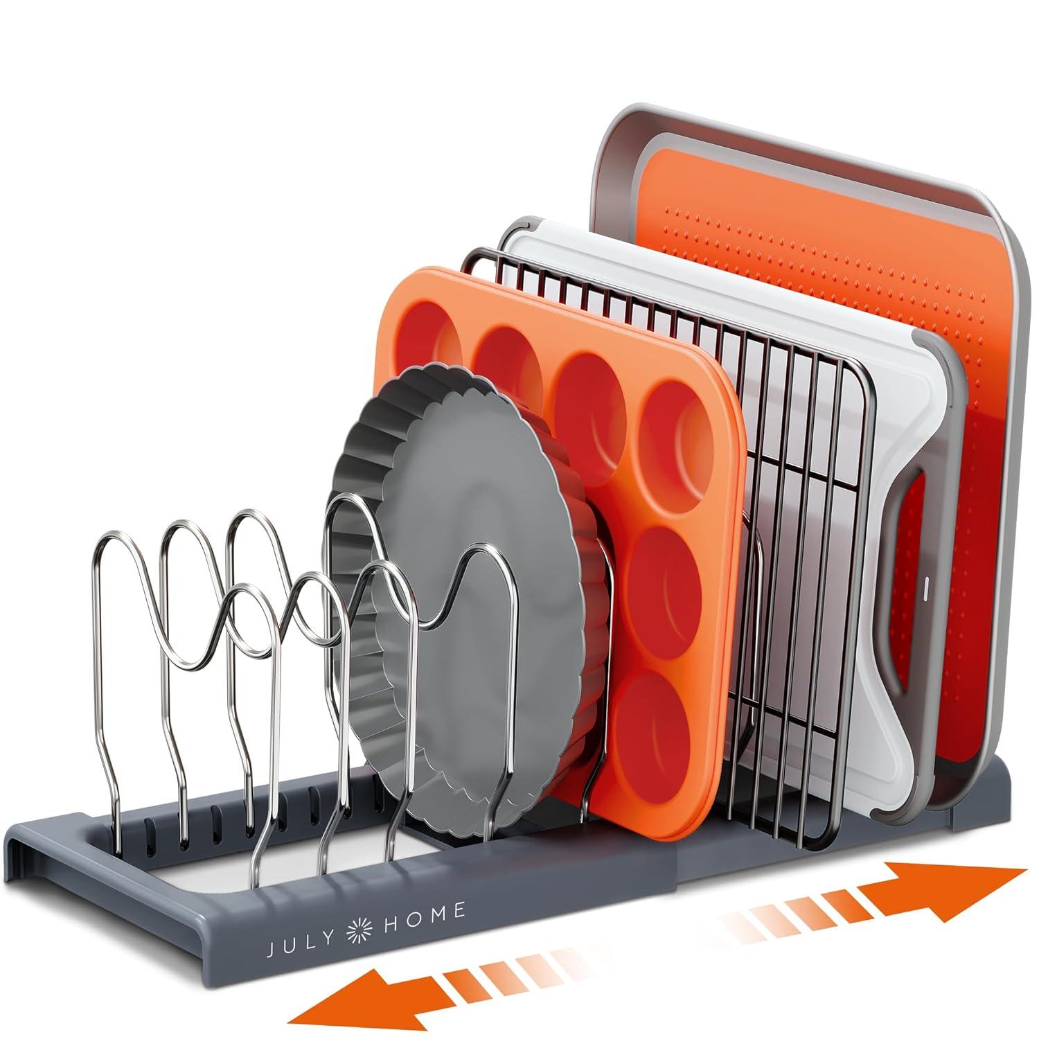 July Home Expandable Pot and Pan Organizer Rack