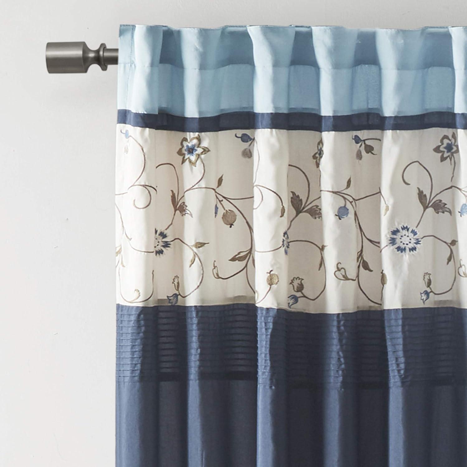 Serene Embroidered Curtain Panel