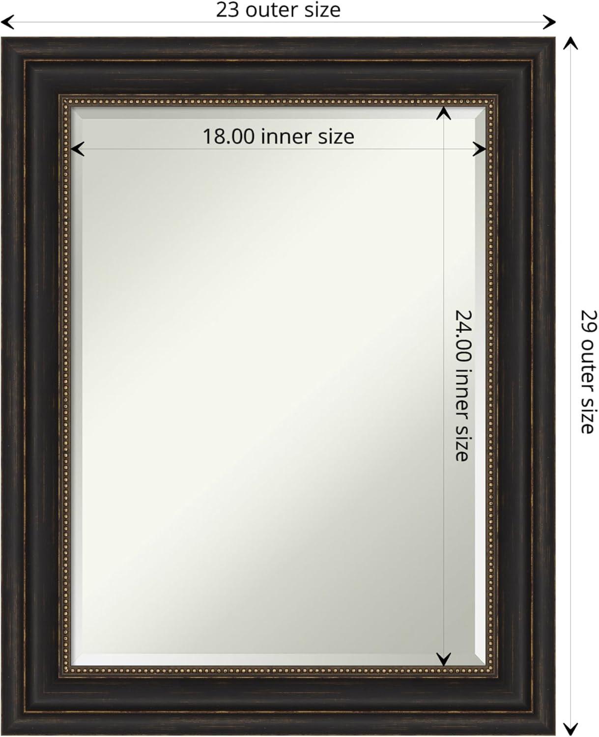 Bronze Beveled Rectangular Bathroom Vanity Mirror