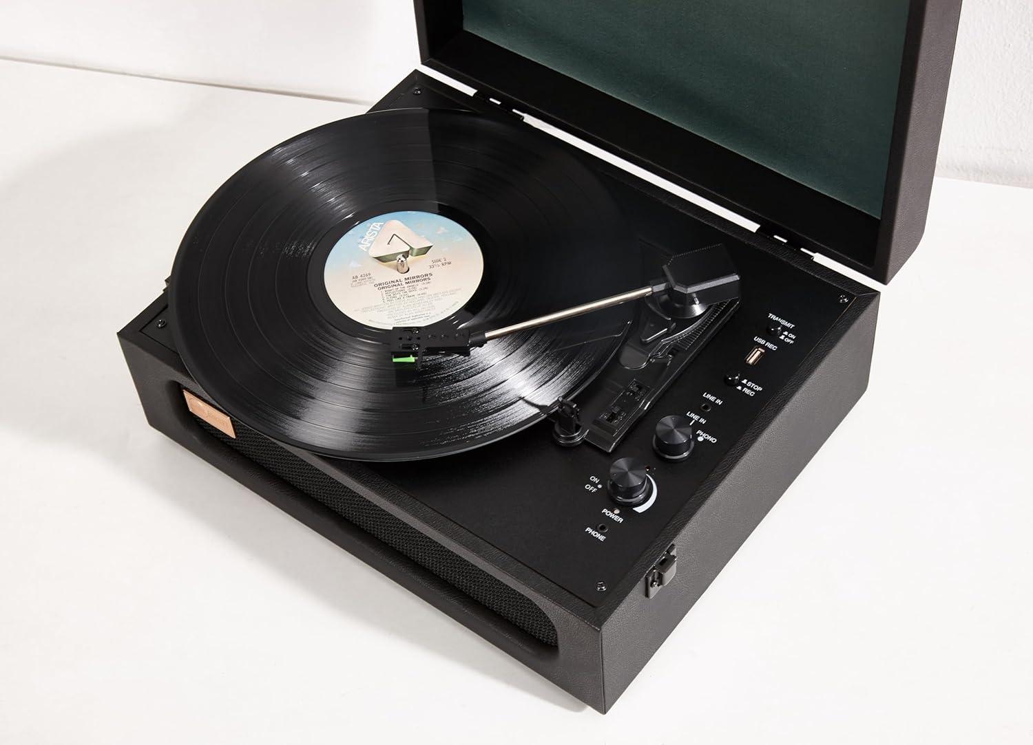 Arkrocket Audio Arkrocket Coryphaeus Bluetooth Turntable Deluxe Edition Record Player(Black/Green)