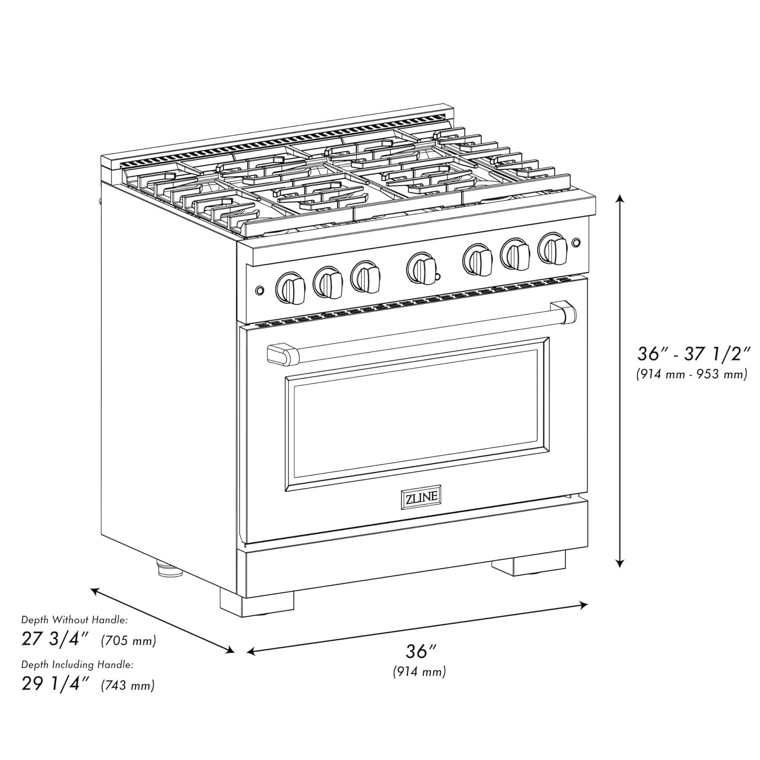 ZLINE SGR36  Freestanding Range