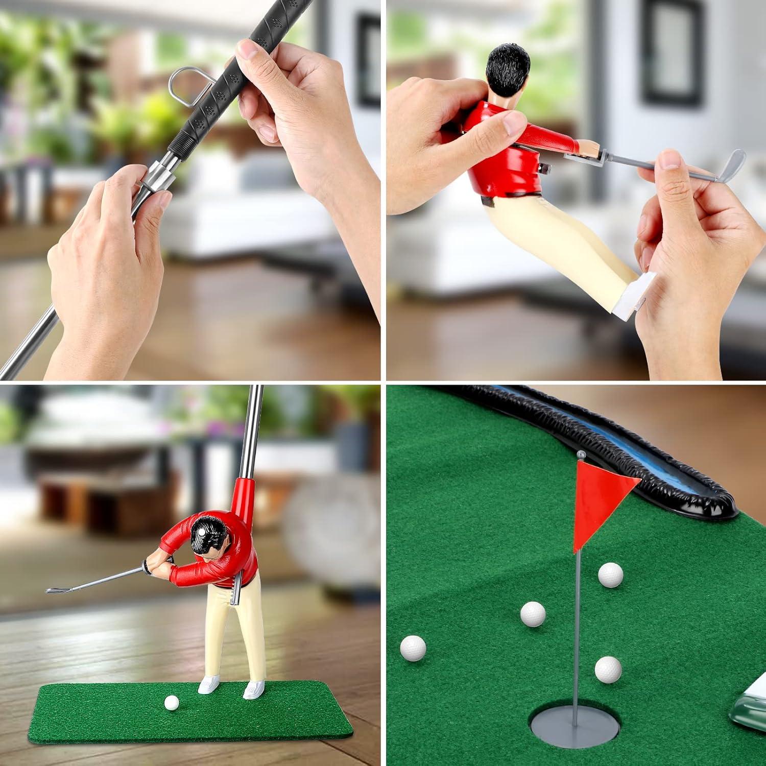 Mini Golf Games - Funny Golfer Gifts for Kids, Unique Mini Golfer On A Stick for Father's Day/Retirement Gift, Funny Games for The Whole Family, Golf Toys for 6-9 Year Old Boys & Girls